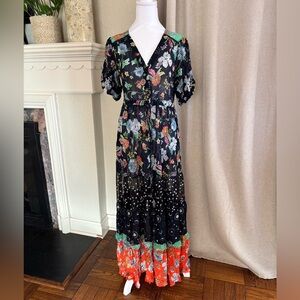 Johnny Was sheer moon and stars maxi dress woman’s xs